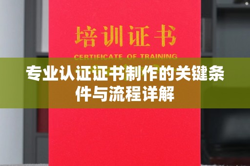 武功专业认证证书制作的关键条件与流程详解