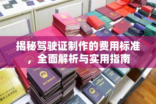 武功揭秘驾驶证制作的费用标准，全面解析与实用指南