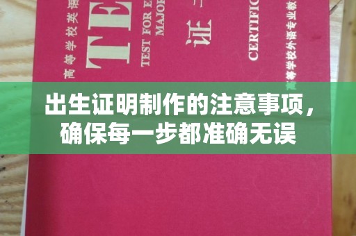 武功出生证明制作的注意事项，确保每一步都准确无误