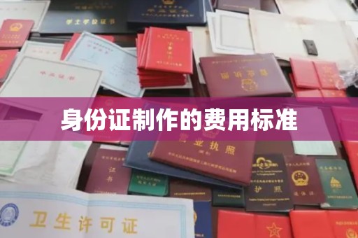 武功身份证制作的费用标准
