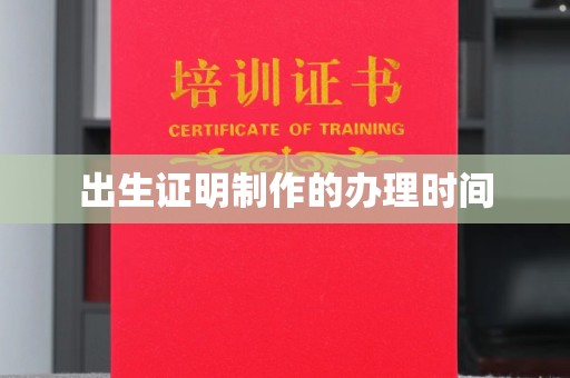 武功出生证明制作的办理时间