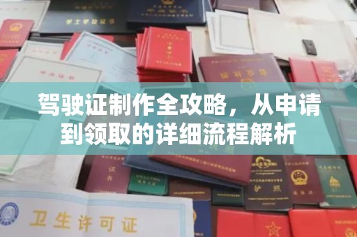 武功驾驶证制作全攻略，从申请到领取的详细流程解析